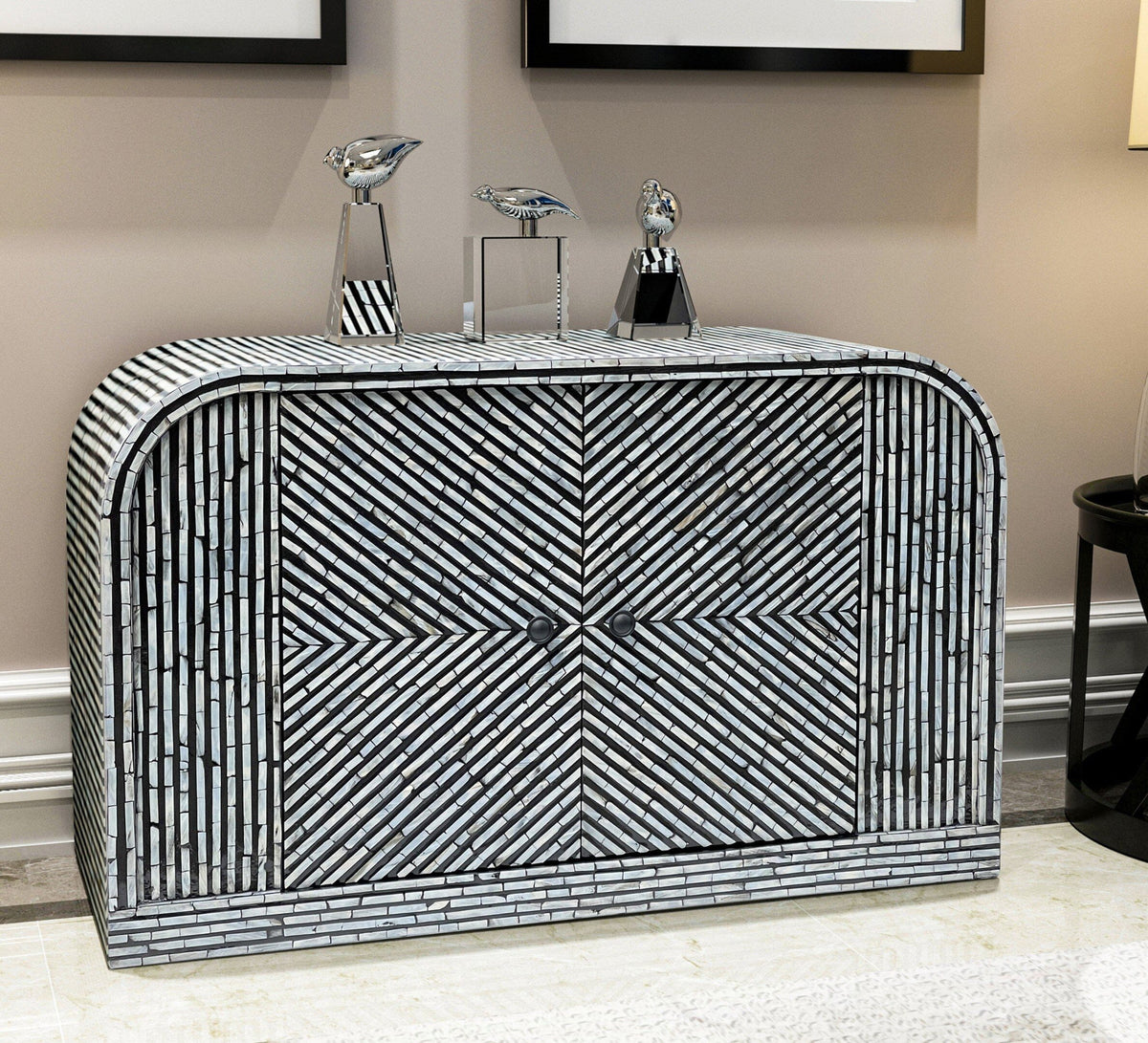 Valentina Mother of Pearl Inlay Sideboard 100cm