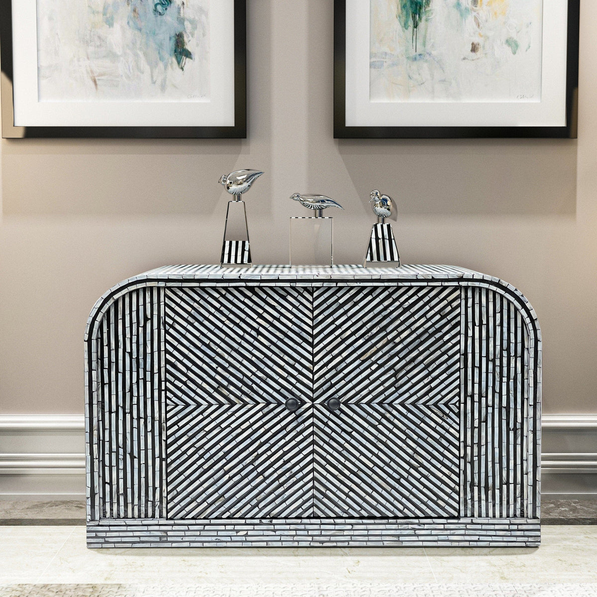Valentina Mother of Pearl Inlay Sideboard 100cm