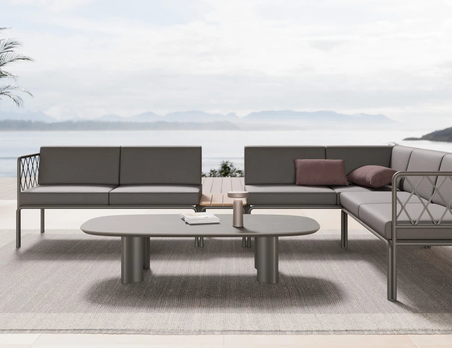 Vela Coffee Table - Outdoor - Charcoal - Basalt Ceramic Top