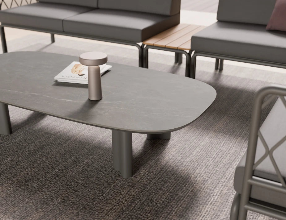 Vela Coffee Table - Outdoor - Charcoal - Basalt Ceramic Top