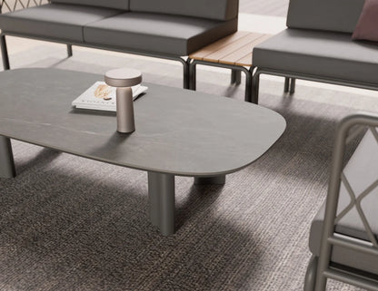 Vela Coffee Table - Outdoor - Charcoal - Basalt Ceramic Top