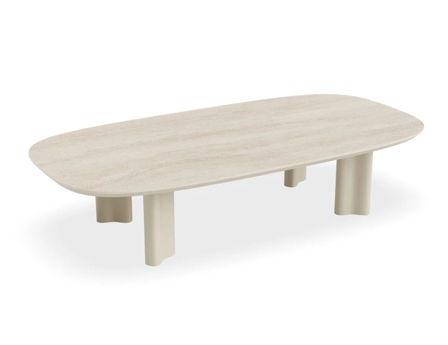 Vela Coffee Table - Outdoor - latte - Dune Ceramic Top