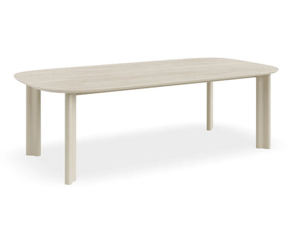Vela Dining Table 240cm - Outdoor - Latte - Dune Ceramic Top