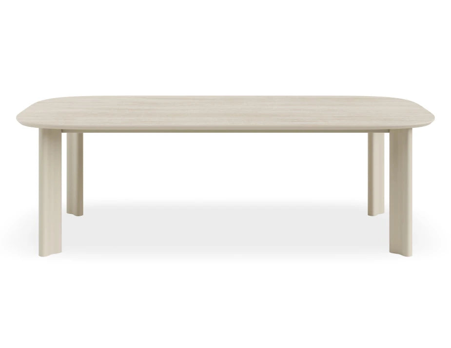 Vela Dining Table 240cm - Outdoor - Latte - Dune Ceramic Top