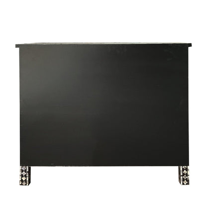 Vesper Monochrome Mother of Pearl Three Drawer Chest 92cm