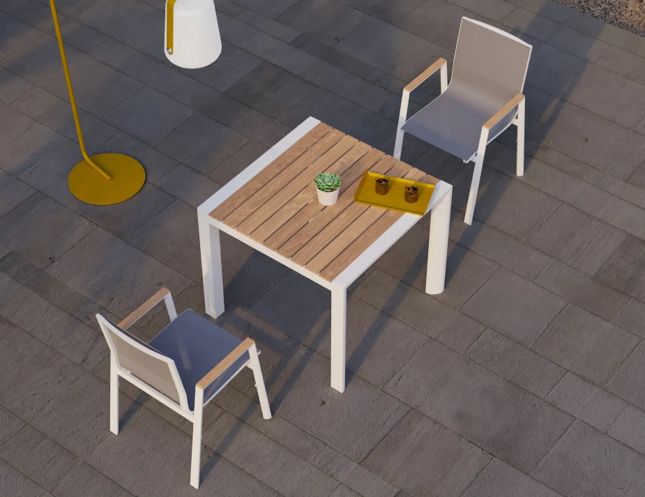 Vydel Table - Outdoor - 90cm x 90cm - White