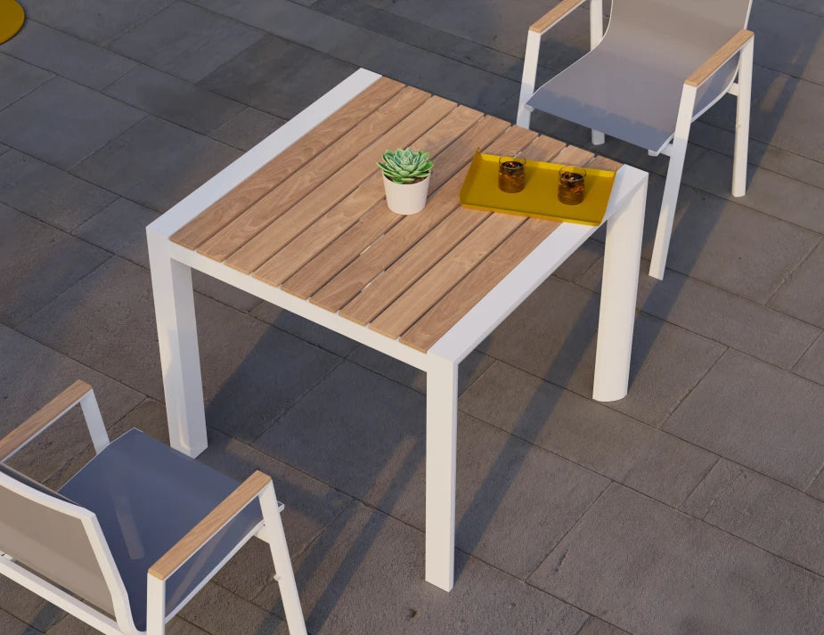 Vydel Table - Outdoor - 90cm x 90cm - White