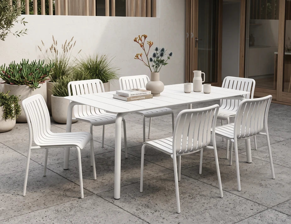 Roku Dining Table 160cm - Outdoor - White