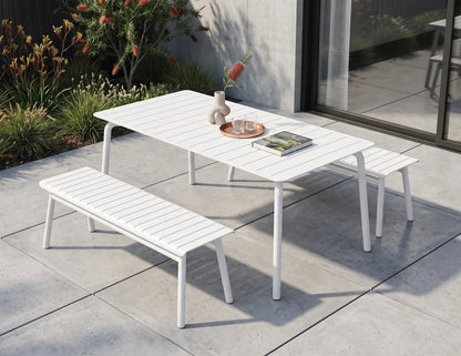 Roku Dining Table 160cm - Outdoor - White