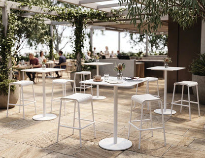 Roku High Bar Table - Outdoor - White