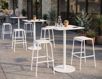 Roku High Bar Table - Outdoor - White
