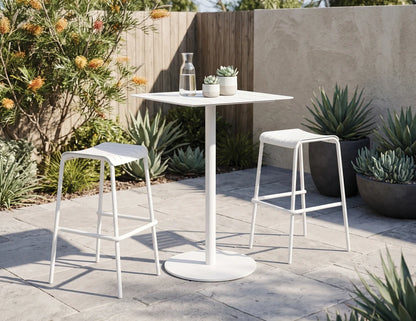 Roku High Bar Table - Outdoor - White