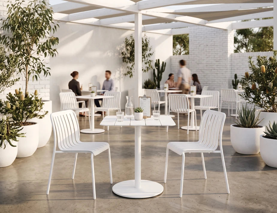 Roku Cafe Table - Outdoor - White