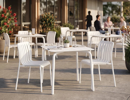 Roku Dining Table 90cm - Outdoor - White
