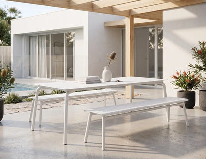 Roku Bench 190cm - Outdoor - White