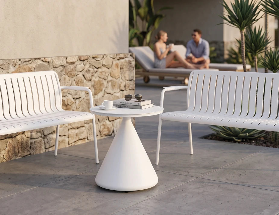 Roku Garden Bench 125cm - Outdoor - White