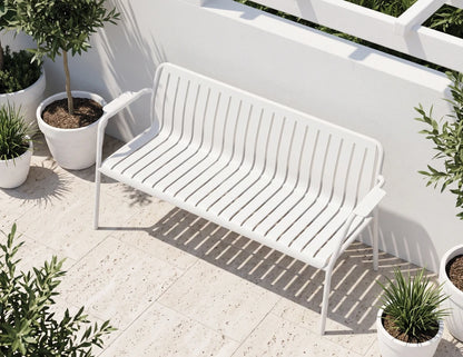 Roku Garden Bench 125cm - Outdoor - White