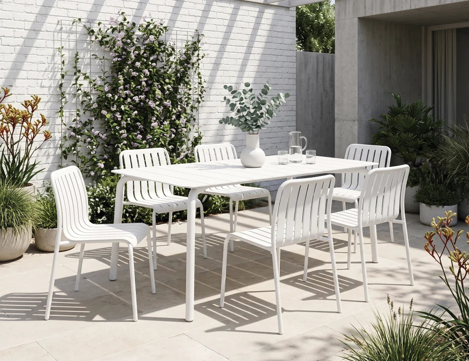 Roku Dining Table 160cm - Outdoor - White
