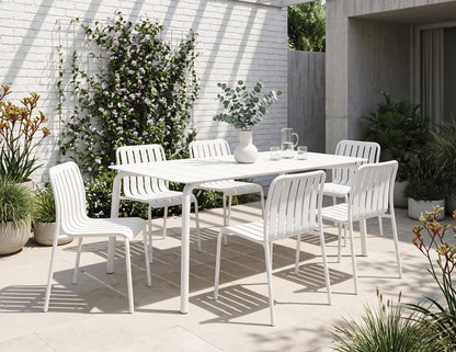 Roku Dining Table 160cm - Outdoor - White