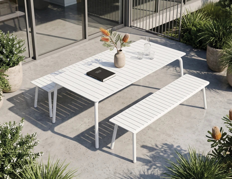 Roku Bench 190cm - Outdoor - White