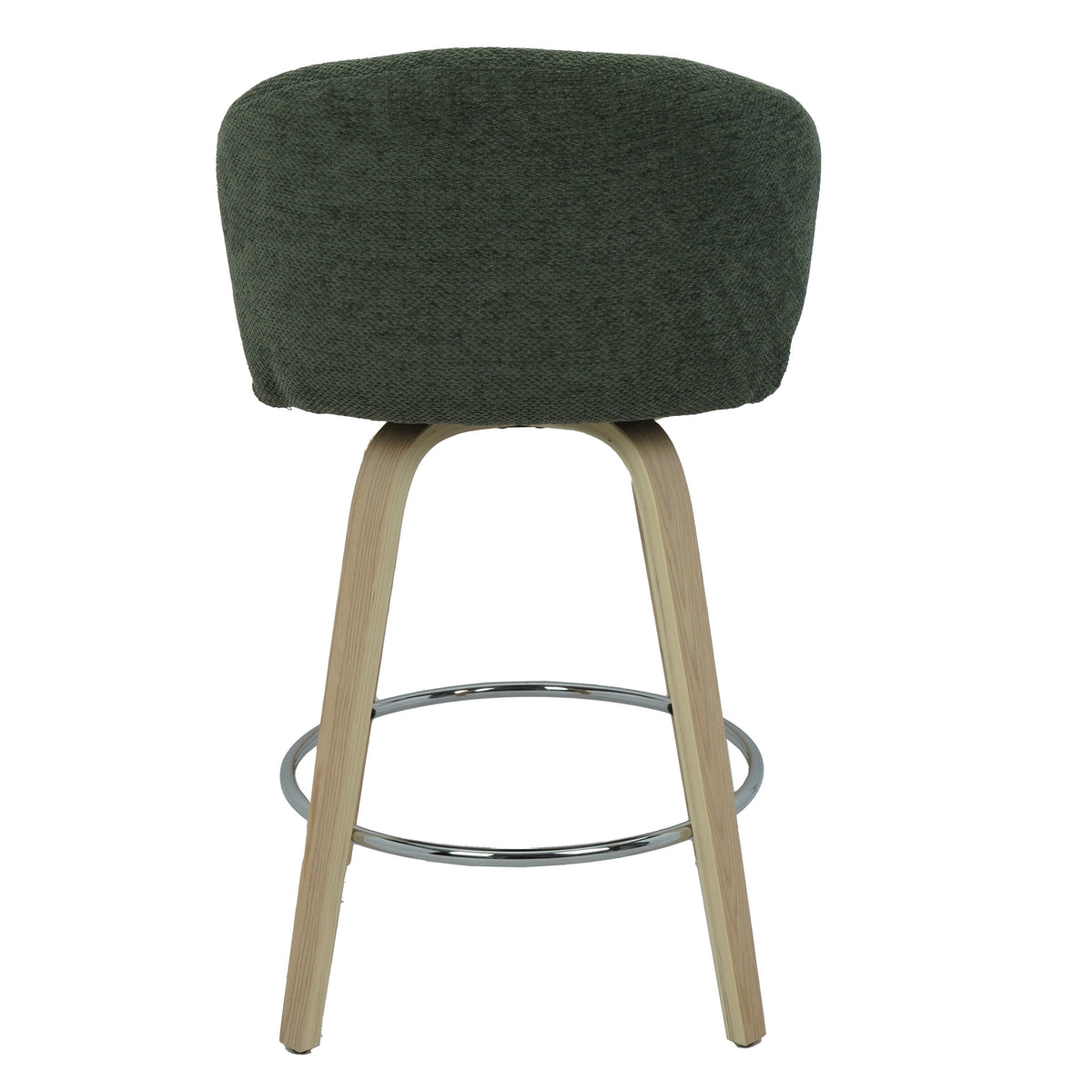 Wrenley Green Fabric & Timber Bar Stool