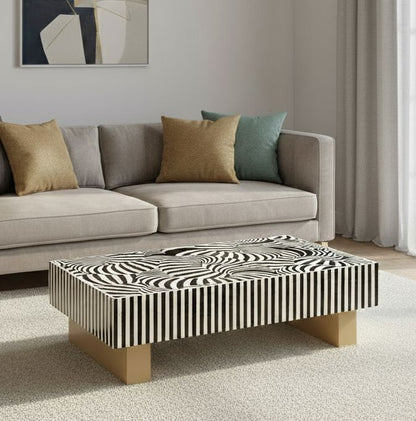 Xanthe Mother of Pearl Swirl Inlay Coffee Table 130cm