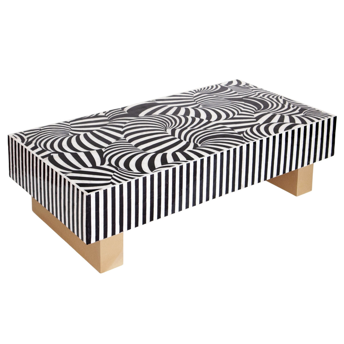 Xanthe Mother of Pearl Swirl Inlay Coffee Table 130cm
