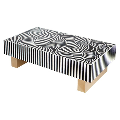 Xanthe Mother of Pearl Swirl Inlay Coffee Table 130cm