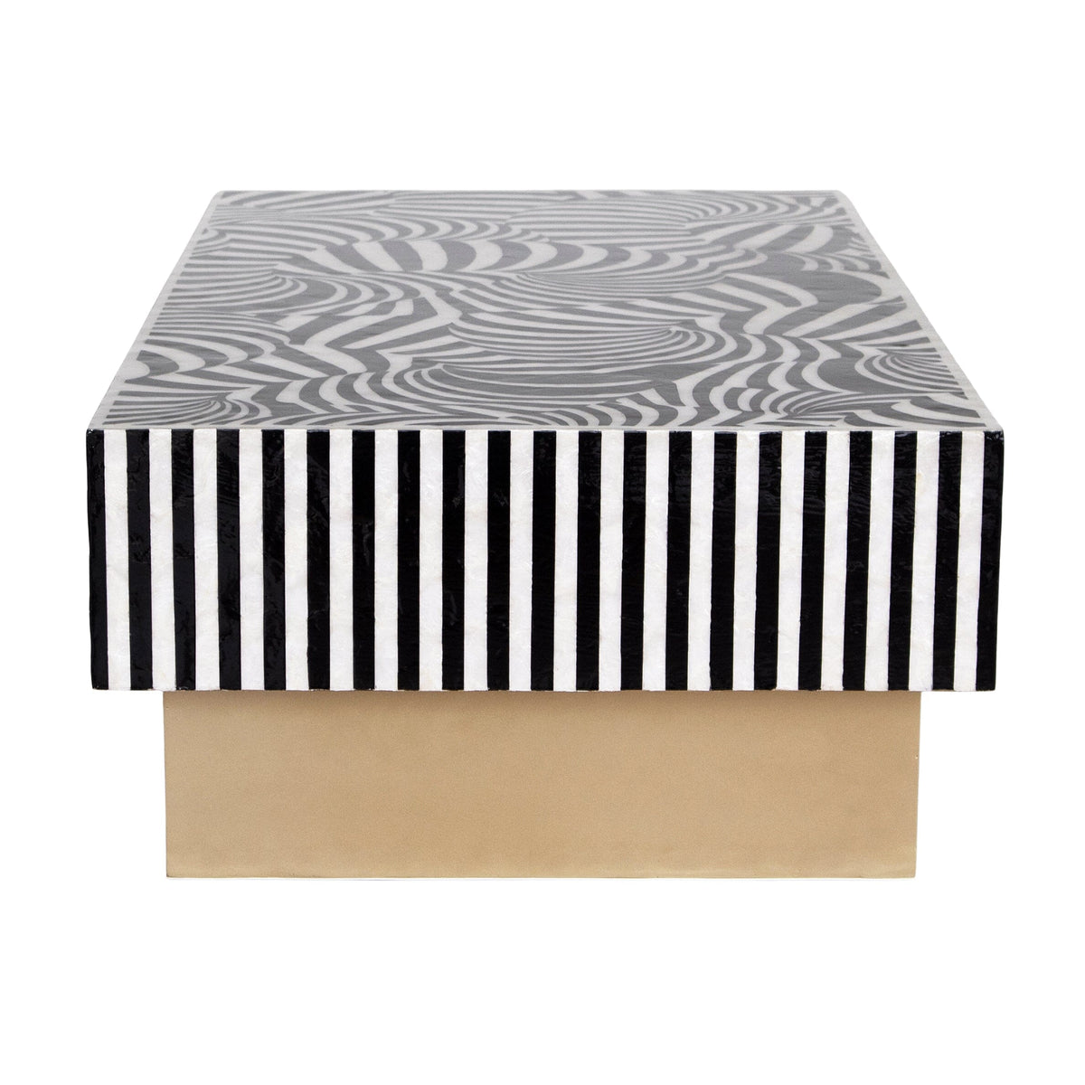 Xanthe Mother of Pearl Swirl Inlay Coffee Table 130cm