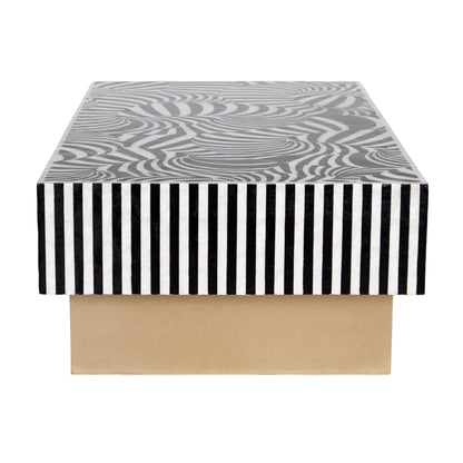 Xanthe Mother of Pearl Swirl Inlay Coffee Table 130cm