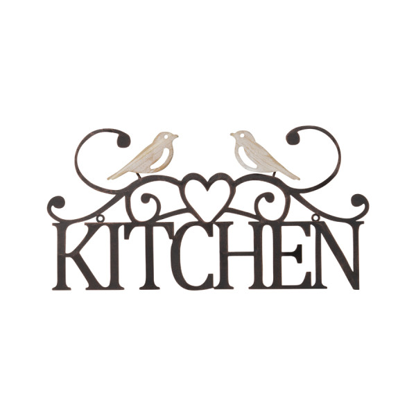 Laser Cut Kitchen w Lovebirds Wall Art 47cm