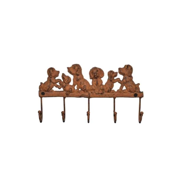 Cute Dogs 5 Hooks Wall Hanging 22cm
