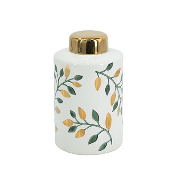 Tall Botanical Lidded Jar 41cm