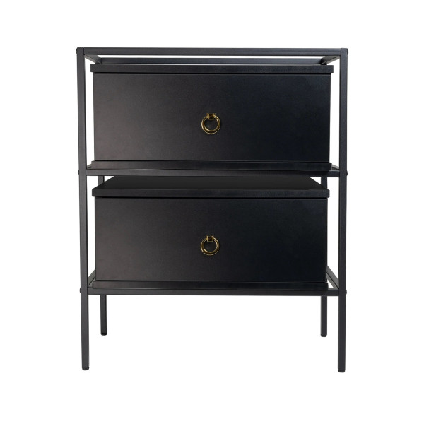 Tammy (Combo) Bedside Table Black 58x69cm