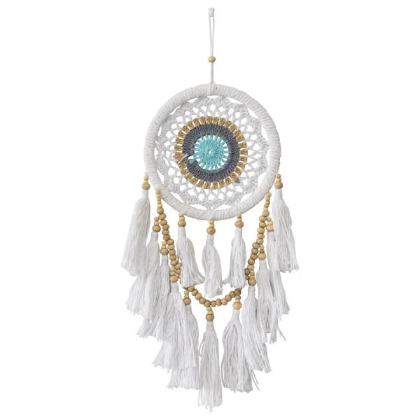 Handcrafted Boho Dream Catcher Layered Tassels & Beads 17x2cm