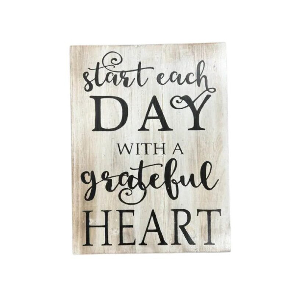 Grateful Heart Wall Art 30cm