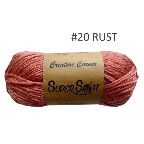 bulk 12 Rust Super Soft Knitting Yarn