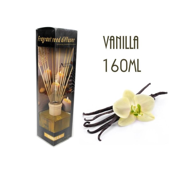 bulk 12 Fragrant Oil Diffuser Vanilla 160ml 12 Rattan Sticks