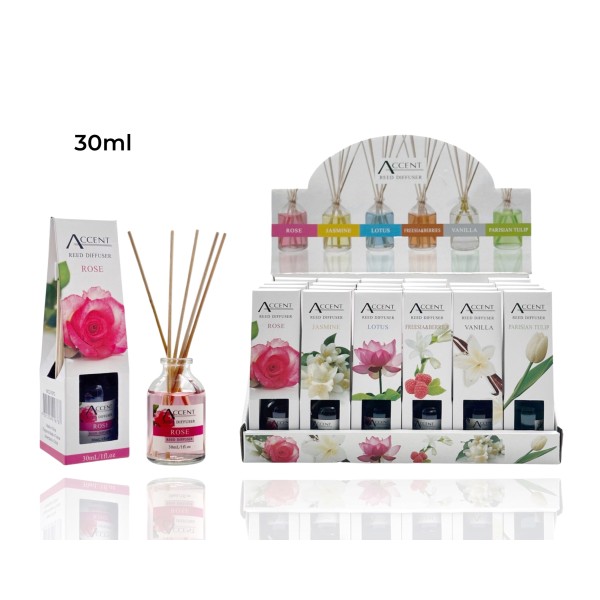 bulk 72 Mini Reed Diffuser 6 Fragrances 30ml