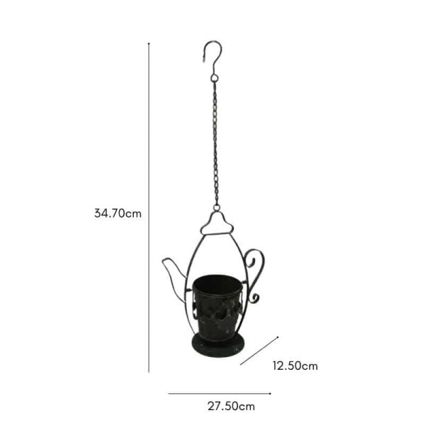 Hanging Teapot Planter w Chain 34cm