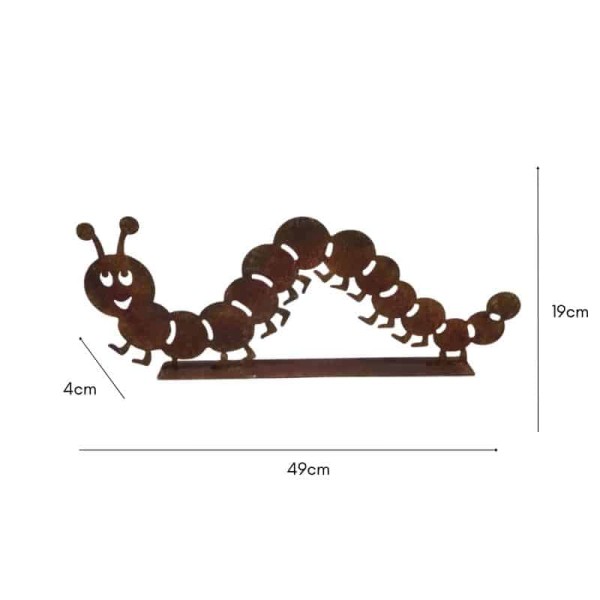 Laser - Cut Caterpillar On Base 49cm