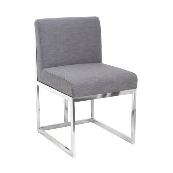 Jaxson Dining Chair Grey Silver Seat Sofa Lounge Tub 81cm