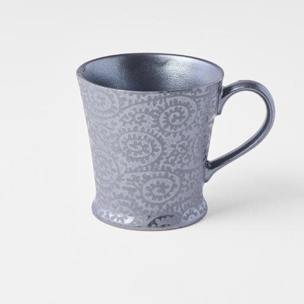 Mug 200ml Black Scroll Design