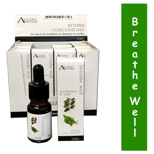bulk 12 Aroma Oil Eucalyptus & Mint 10ml Breathe Well