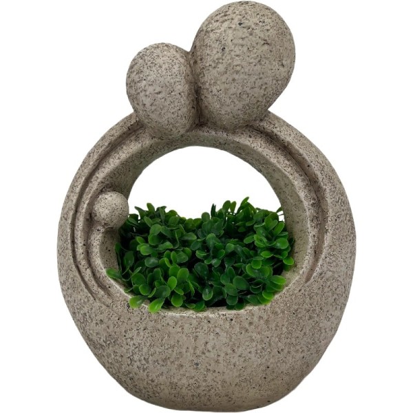 Arty Family Planter w Hole + Plug 26cm