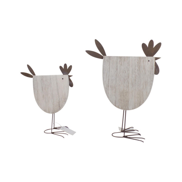 Set 2 Mum & Child Standing French Country Chooks 122cm