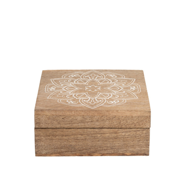 Handcrafted Carved Mandala Box 14cm