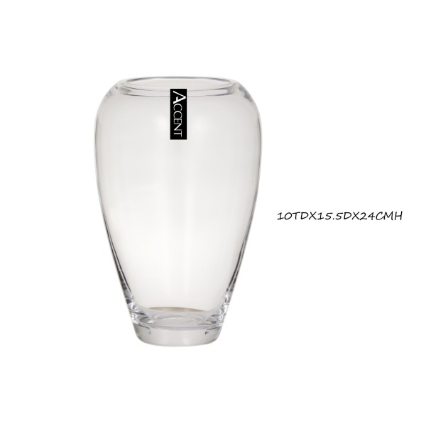 bulk 4 Roselle Glass Vase 24cm