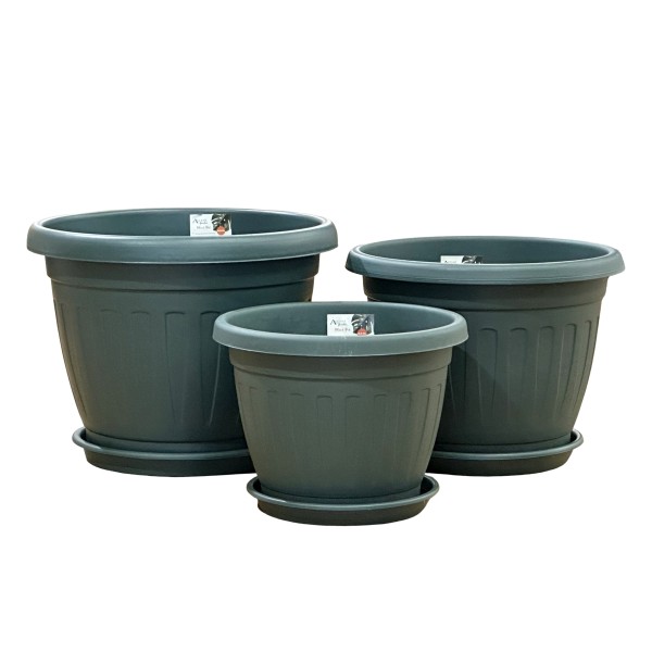 bulk 14 Garden Plastic Pot & Saucer 39cm