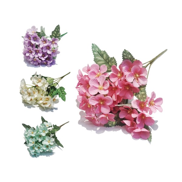 bulk 36 Artificial Hydrangea Bunch Assorted 35cm